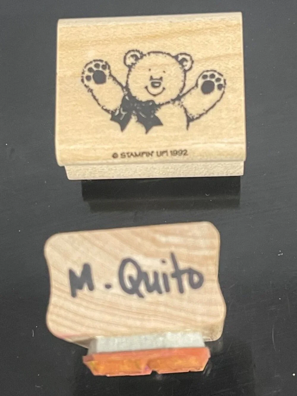 Vintage Stampin' Up Baby Kids Rubber Stamp Lot 9 Pc